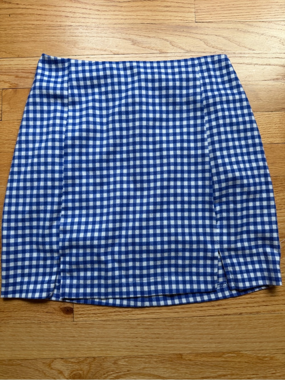 Love on a Hanger Blue Gingham Mini Skirt